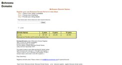 Desktop Screenshot of botswanadomains.com